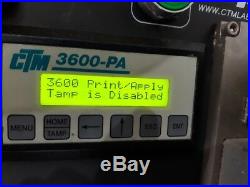 Print & Apply 3600 PA This is a print & Apply, 60hertz V/115 AMP5.0 Used Teste