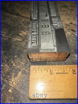 Print Block The Original Gypsum Wall Board Large Printing Block 10.5 Long