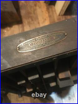 Print Shop Furniture Cabinet Block Printers Press Vintage Antique Thompson