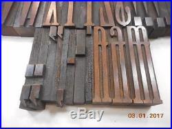 Printing Letterpress Printers Alphabet, Page & Co Solid Wood Alphabet, Antique