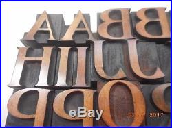Printing Letterpress Wood Type, Unmarked Wood Alphabet, Antique