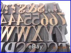Printing Letterpress Wood Type, Unmarked Wood Alphabet, Antique Printers Blocks