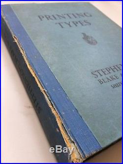 Printing Types Stephenson Blake & Co Type Specimen Letterpress Book