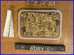 RARE Bookbinding Brass Type set 0.91 embossing gold finishing bookbinder 1