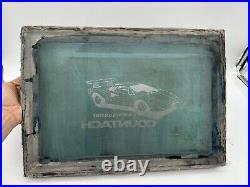 RARE Vintage SILK SCREEN PRINTING FRAME Lamborghini Countach Art 19.5x13.75