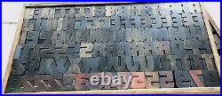 RARE Wood Letterpress Print Type 103 pcs 2-7/16 Set Lot Vtg