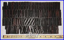 Rare 10 Line 1.66 Wm H Page & Co Aetna XX Condensed Letterpress Wood Type 75 pc