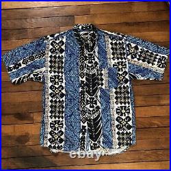 Rare 100% Coton Chemise Surf Early 90s Boardriders Equipment Quiksilver Print