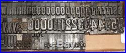 Rare 60pt Gothic Open X Condensed Ornamented Beveled Letterpress Lead Type 250pc
