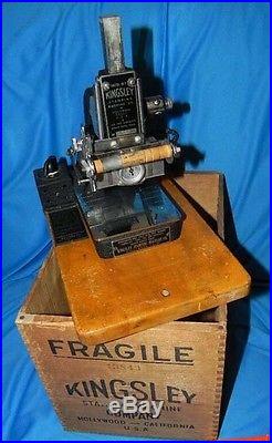 Rare Huge Kingsley Hot Foil Stamping Machine Lot Large Collection
