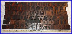 Rare Large 12 Line 2 Morgans & Wilcox Aetna Roman Letterpress Wood Type 86 pc
