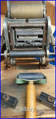 Rejafix M1 printing Press, Adana lead cutter, ink, roller