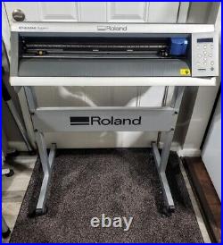 Roland CAMM-1 Servo GX-24 Desktop Vinyl Cutter With Stand Power Cord And Manual