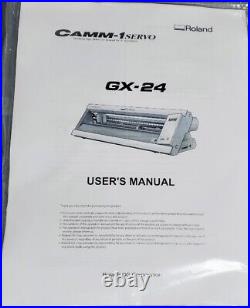 Roland CAMM-1 Servo GX-24 Desktop Vinyl Cutter With Stand Power Cord And Manual
