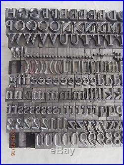 Set Of 36 Pt Metal Handset Caslon Roman Letterpress Printing Type