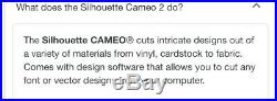 Silhouette Cameo 2 Cutting Machine Vinyl Lettering, Scrap Booking And More