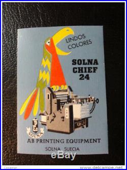 Solna ab Printing Equipment Advertising Vignette Poster Stamp