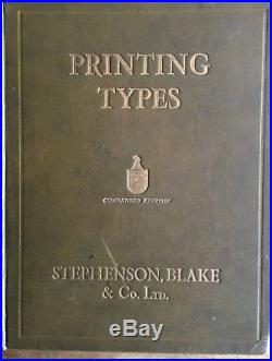 Stephenson, Blake Type Condensed Specimen Book 1924 Letterpress
