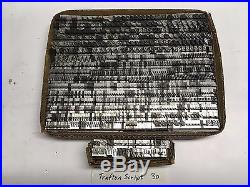 Trafton Script 30 pt Letterpress Type Vintage Printer's Lead Metal Type