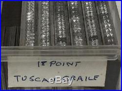 Tuscan Graile 18 pt Metal Type Printers Type Letterpress Type