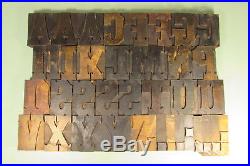 Tuscan Letterpress Wood Type Blocks 3-1/4 inch CAPS Punctuation