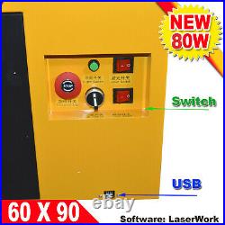 USED 110V 6090 CO2 Laser Engraving Cutting Machine DSP Engraver 80W Laser Tube