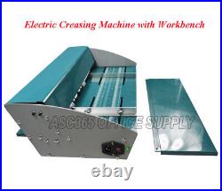 USED 18in 460mm Electric Creaser Machine with Workbench 110V Scorer Perforator