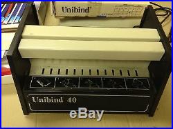 Unibind 40 Book Binding System Used With Supplies In Excellent Shape