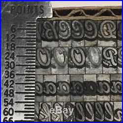 Unknown Font 18 pt Letterpress Type Vintage Printer's Lead Metal