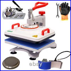 Used 5 in 1 Heat Press Machine Transfer Sublimation T-Shirt Mug Hat Plate Cap