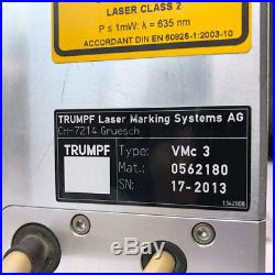 Used Trumpf VectorMark Compact Laser Marking System Type VMc 3 0562180
