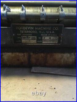 Used Vintage Letterpress Printing & Labeling POT Devin Mod. 140, 10, Hot Gluing