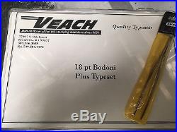 VEACH ProPrint 31 KIT HOT FOIL STAMPING MACHINE withFOILS & 2 TYPESETS IMPRINT