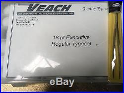 VEACH ProPrint 31 KIT HOT FOIL STAMPING MACHINE withFOILS & 2 TYPESETS IMPRINT