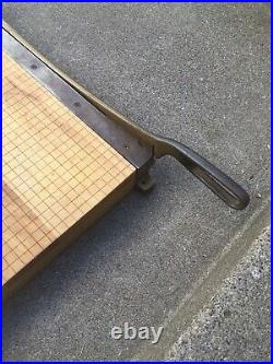 VINTAGE INGENTO No. 5-1/2 WOODEN PAPER CUTTER Great Shape! Collectible Works