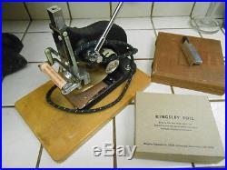 Vintage Kingsley Hot Foil Stamping Machine With Letter Fonts Foil & Extras