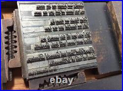VIntage Tray Letters Metal Wood Ink Stamps Letterpress Printer Blocks