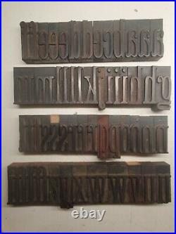 Vintage 2 11/16 Page & Co Wood Letterpress Print Type Block Letters Set Lot 2