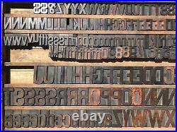 Vintage 274 Antique Wood Letterpress Print Type Block Letters 2.5 + 1 11/16