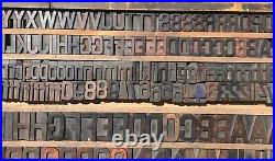 Vintage 274 Antique Wood Letterpress Print Type Block Letters 2.5 + 1 11/16