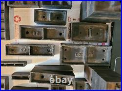 Vintage 69 lot Assorted Steel Spacing Kit block Printing Press Letterpress BB&S