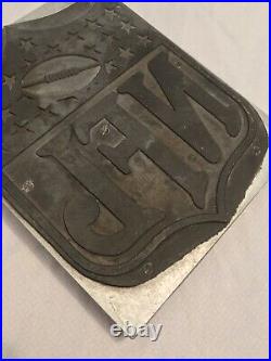 Vintage 8 Large NFL Football Shield Printing Block Printing Plate from Jostens