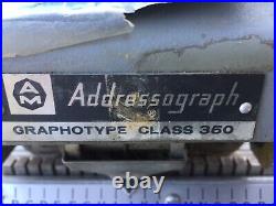 Vintage Addressograph Graphotype Class 350 Dog Tag Machine