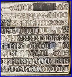 Vintage Alphabets Letterpress Print Type 24pt Stymie Bold Open MO17 10#