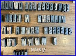 Vintage Assorted Wooden Printing Blocks Alphabet Letters 95 Pieces Free P&P