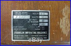 Vintage Franklin Signet Embosser Hot Foil Stamp Imprinting Machine