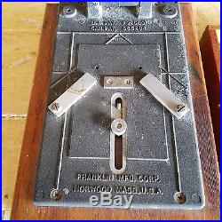 Vintage Franklin heated embossing stamping machine with number dies works
