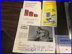 Vintage Goldpress Letter Type Set Hot Foil Gold Stamping Machine & Kingsley Foil