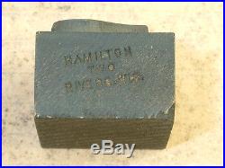 Vintage Hamilton letterpress 8 line wood type, rare unique font style