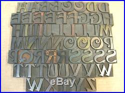 Vintage Hamilton letterpress 8 line wood type, rare unique font style